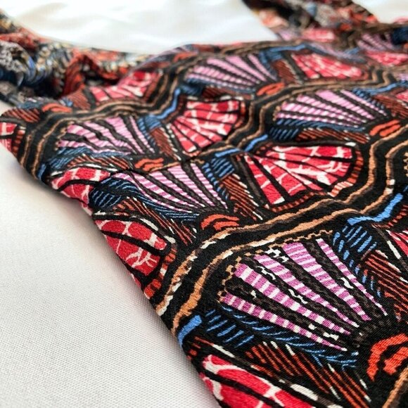 COREY LYNN CALTER COLORFUL SLEEVELESS RUFFLE STRAP TIERED MIDI DRESS - XS - Picture 8 of 10